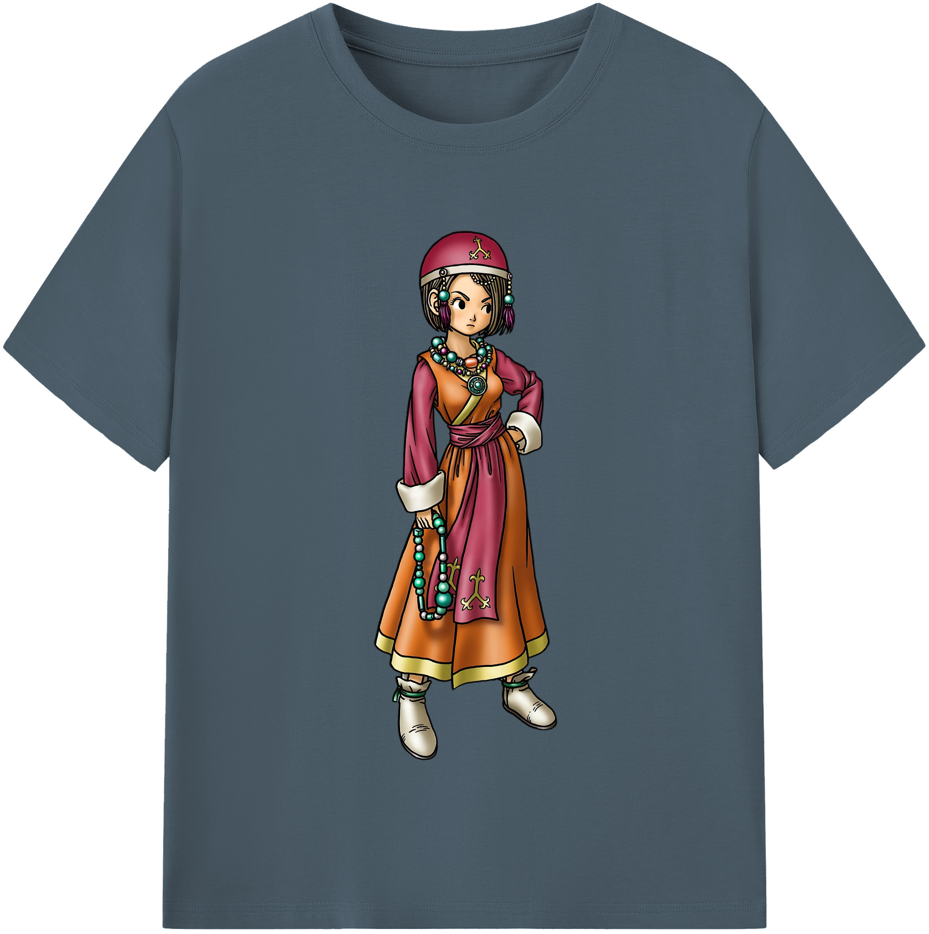 （画像用） ドラゴンクエスト Doragon Kuesuto Dragon Quest 綿100％半袖Tシャツ（フロントプリント）